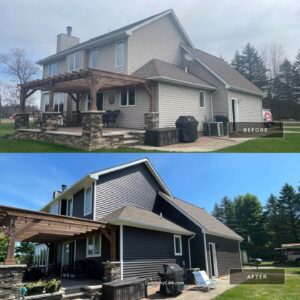 Home Siding Idea- Vinyl Before & After